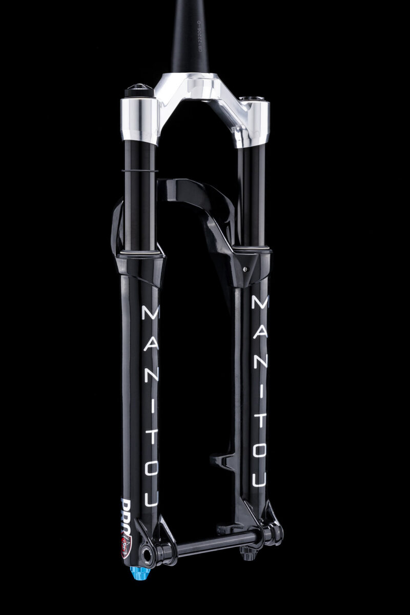 2024 Manitou Circus Pro 34 dirt jump fork, updated lighter stiffer adjustable versatile, angled