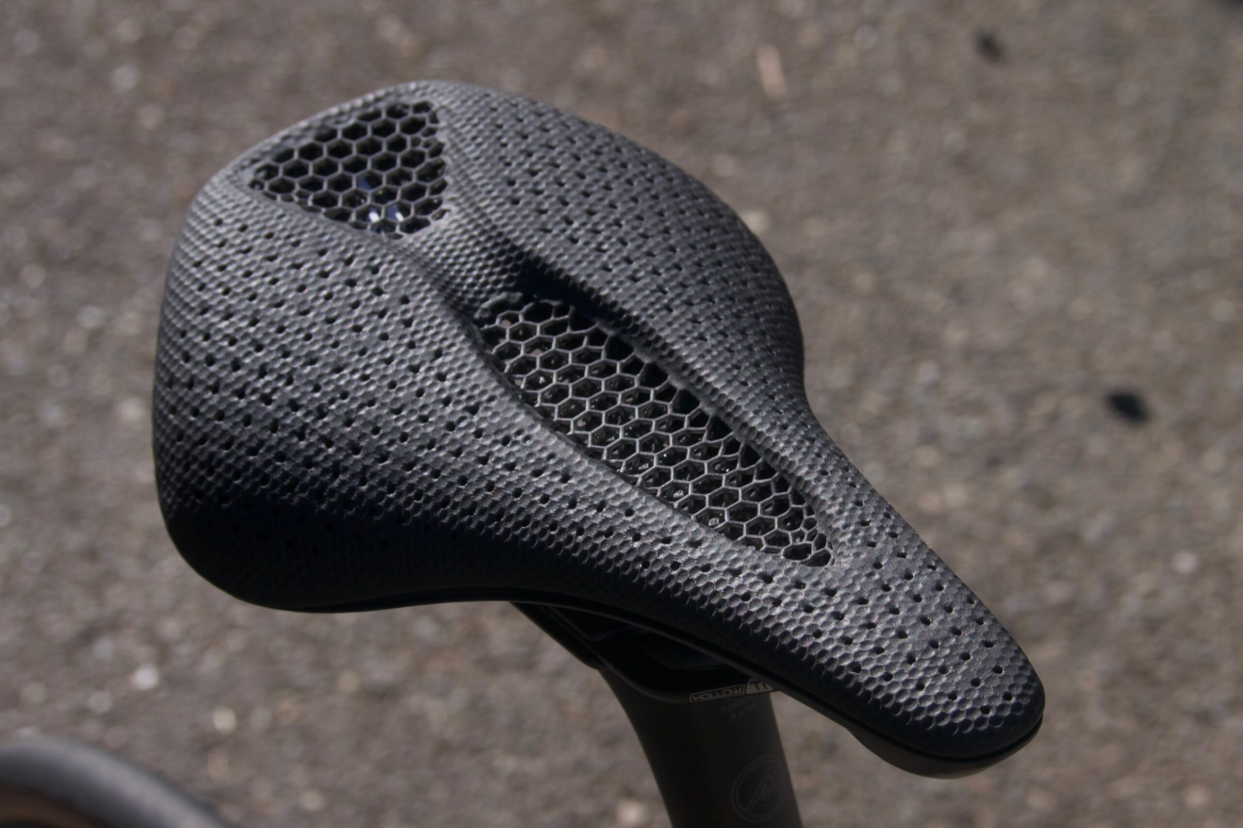The 3D-printed Specialized Power Pro with Mirror road bike saddle