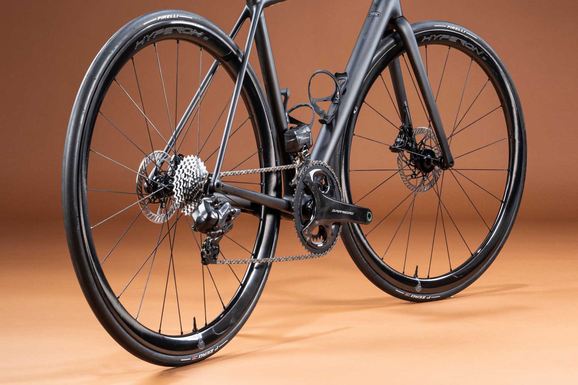 Campagnolo Hyperon lightweight carbon road bike wheels on S-Works Aethos