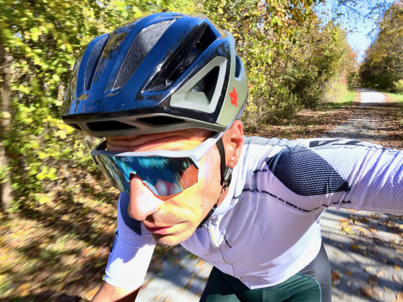 Fox Frame Pro Helmet Review 3:4 riding