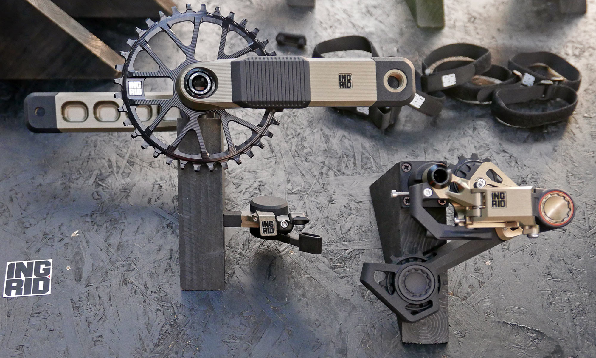 Ingrid MTB Trigger Shifter prototype and complete alternative 12-speed mechanical mountain bike groupset, made-in-Italy