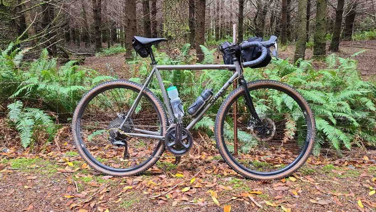 surly straggler bicycle in witchy woods in Langlois, Oregon