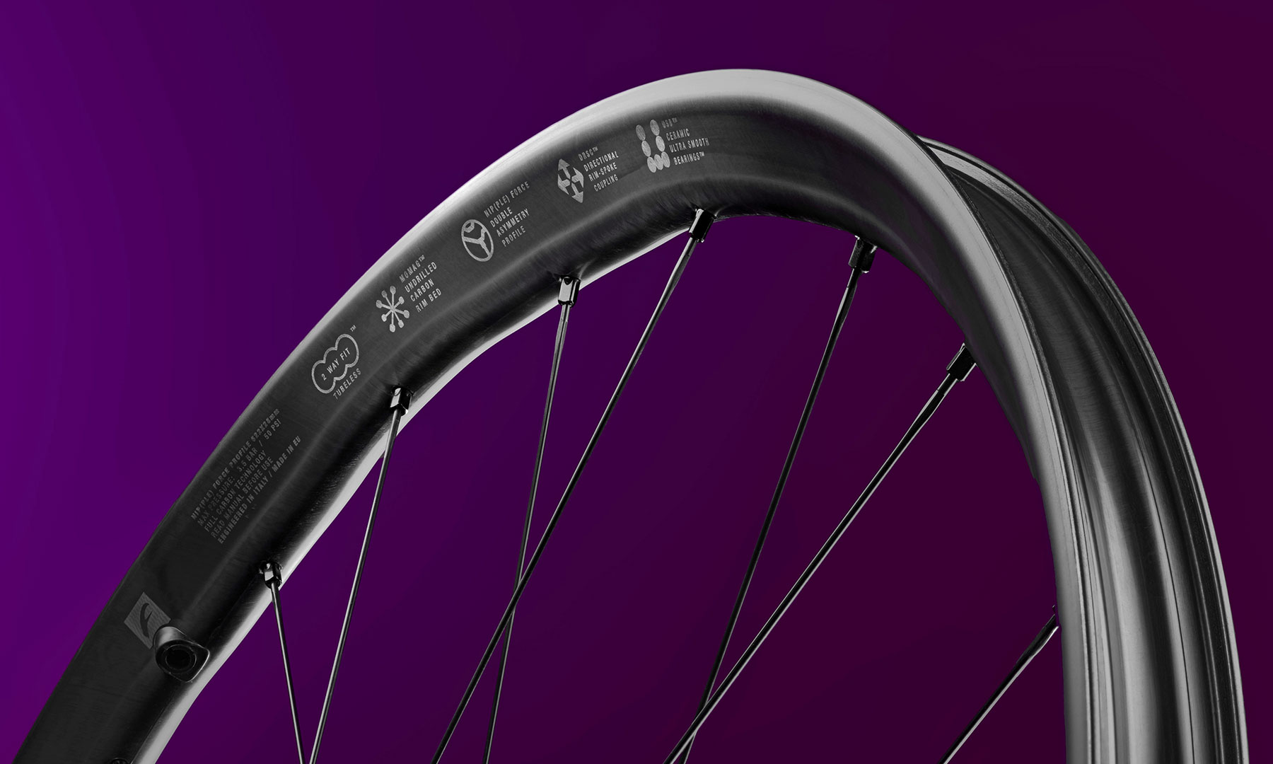 2023 Fulcrum Red Zone Carbon+ premium lightweight XC mountain bike wheels, made-in-EU, tubeless rim detail