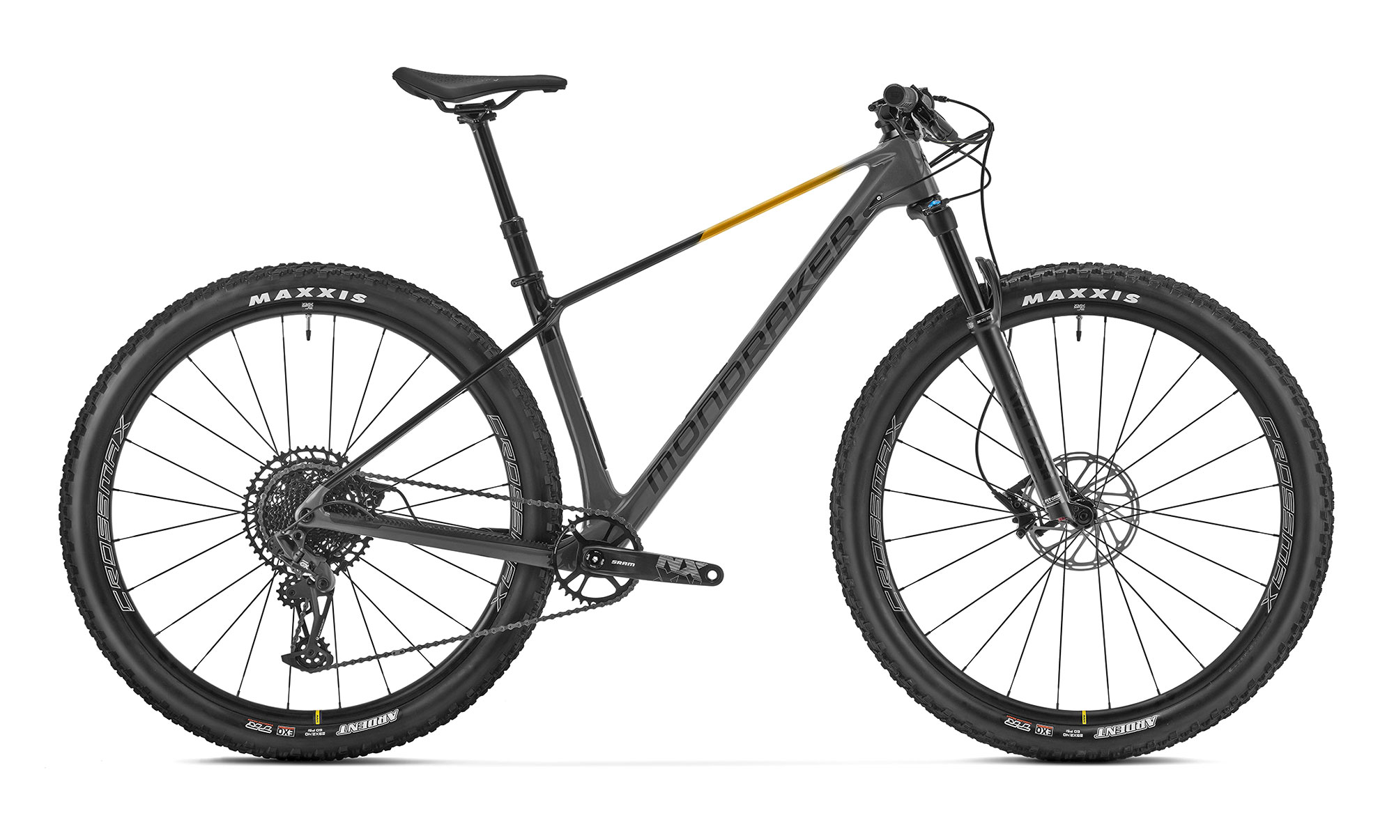 2024 Mondraker Chrono Carbon DC progressive downcountry hardtail mountain bike, mid-spec