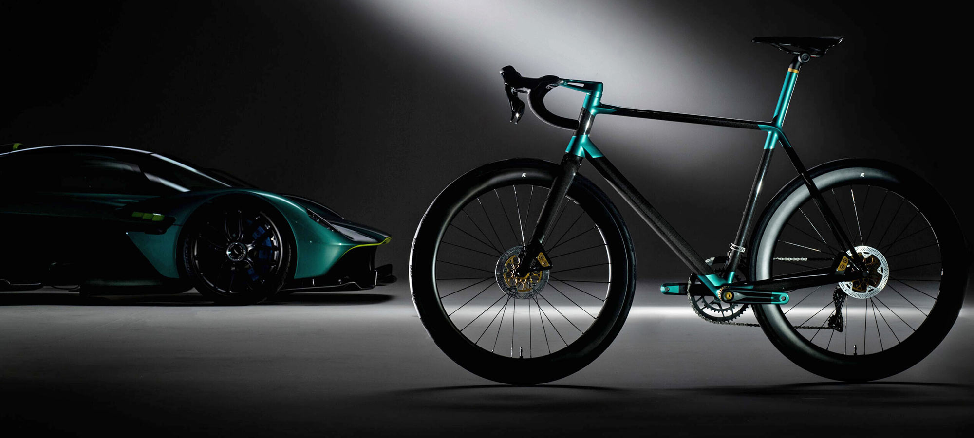 J-Laverack Aston Martin .1R bespoke carbon & titanium road bike, made in the UK, luxury custom and fully integrated, matchy-macty with your supercar