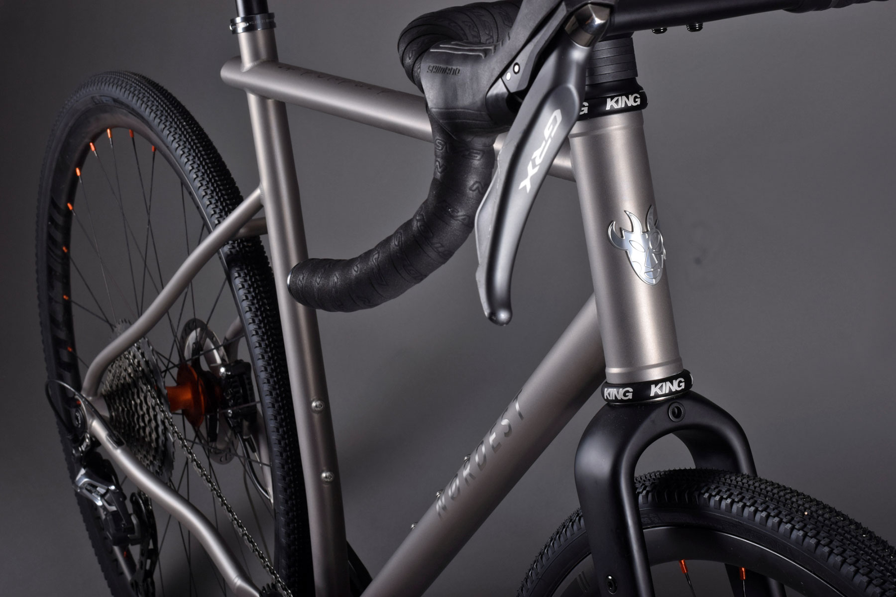 Nordest Albarda GT fully integrated titanium gravel all-road bike, headtube