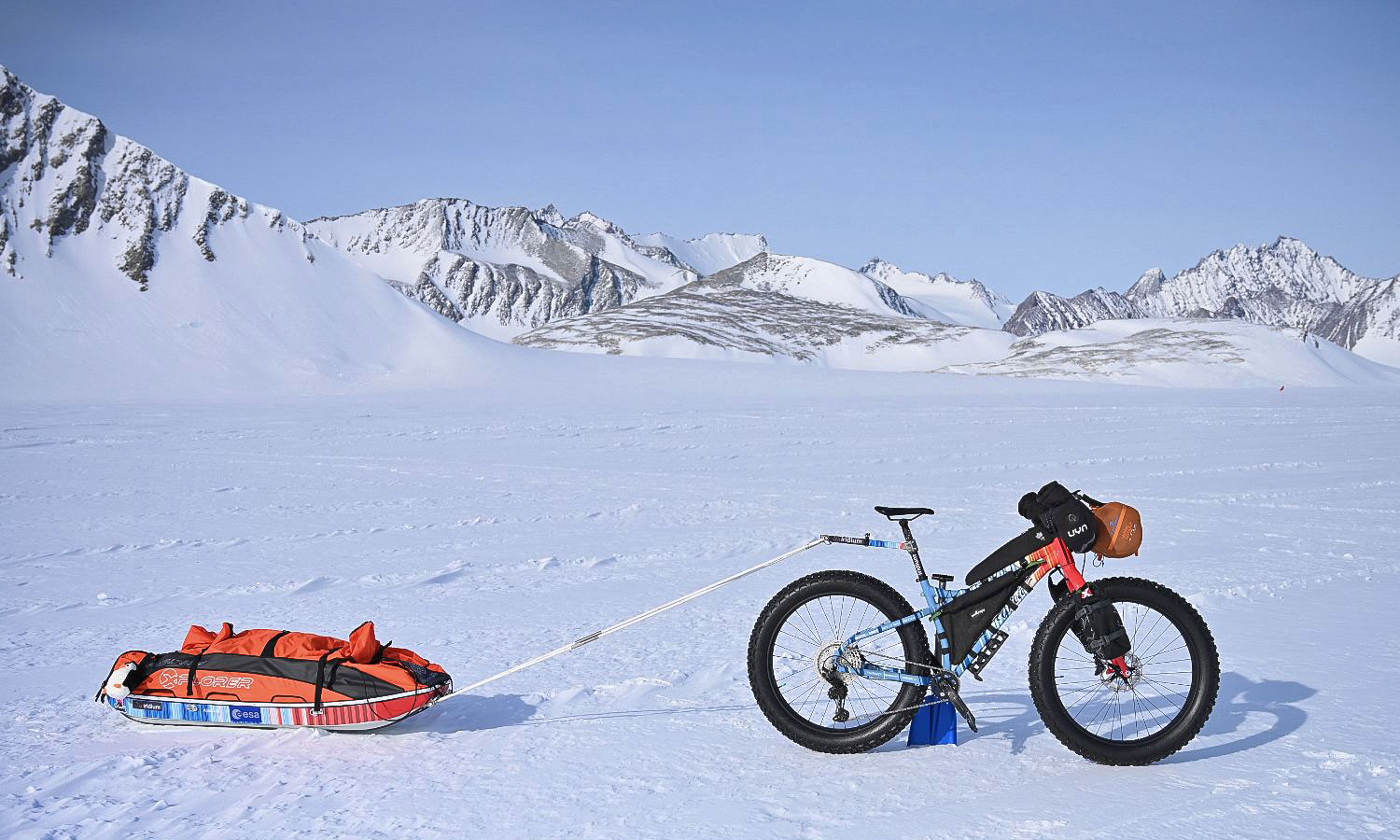 Omar di Felice Antarctica Unlimited solo crossing by fat bike, fatbike expedition for climate change awareness, ready for adventure