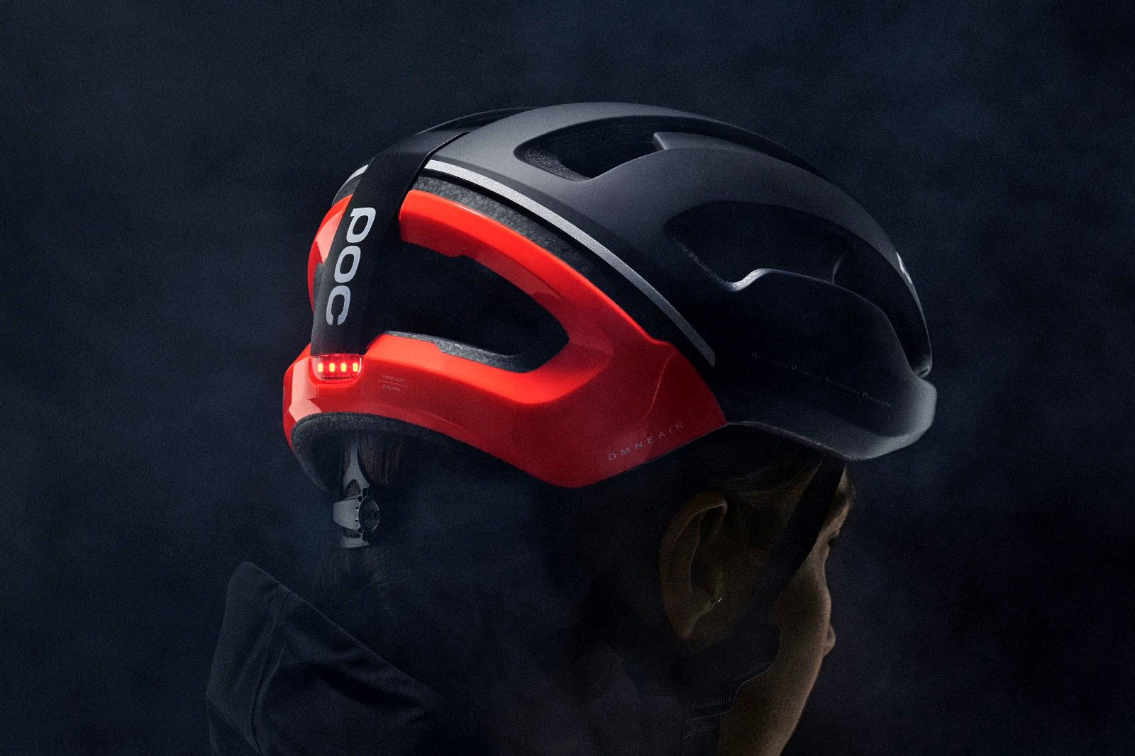 POC Omne Beacon helmet with integrated LED taillight