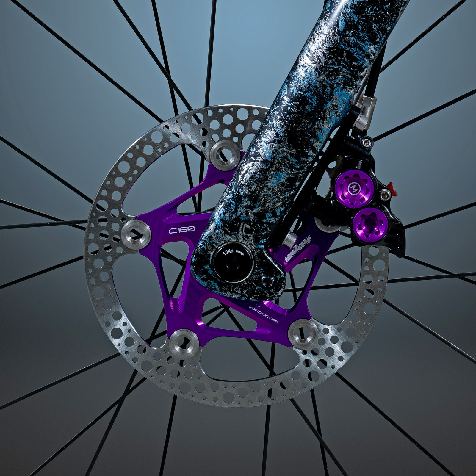 Ribble Allroad Ti Prototype, 3d-printed titanium aero all-road gravel bike, purple Hope brakes