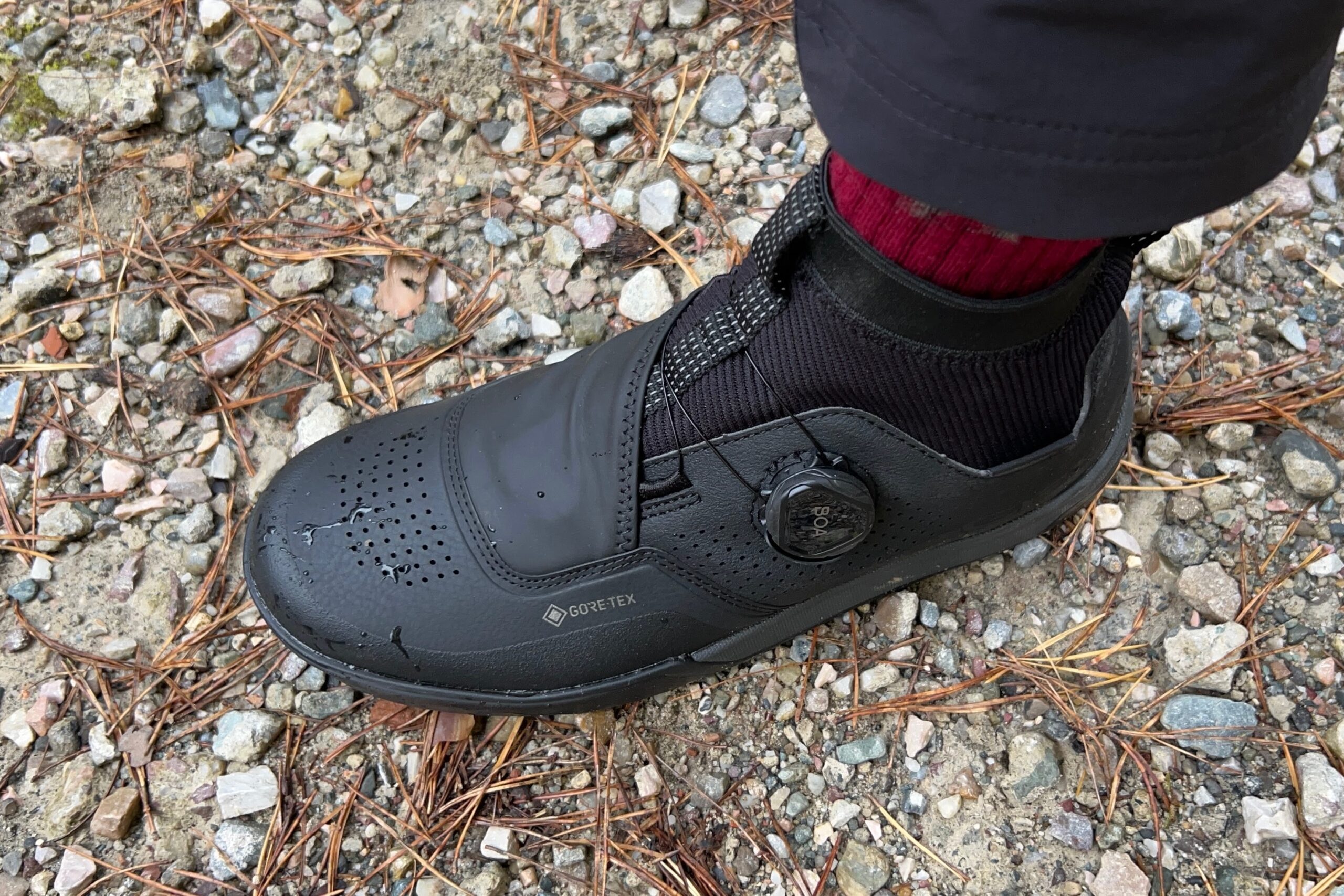 The Gore-Tex lined Shimano GF800 GTX flat pedal shoes