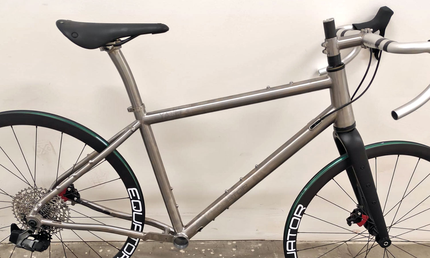 Equator's new affordable consumer-direct titanium gravel bikes, Yasei frame detail