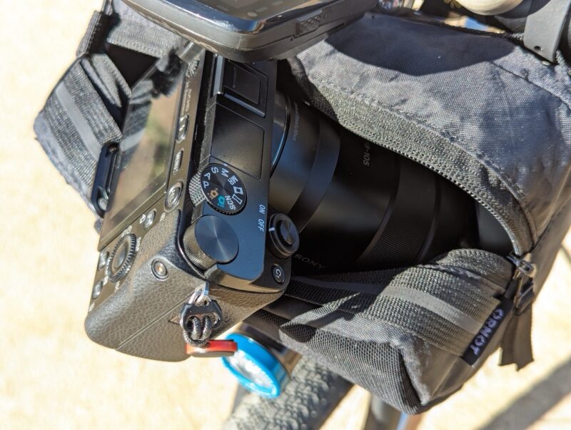 Ornot Large Handlebar Bag review camera fits