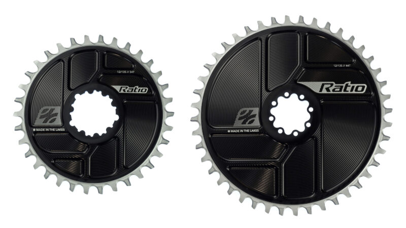 Ratio Direct Mount chainrings, spiderless aero 1x DM rings for 12 and 13-speed, 34T-44T