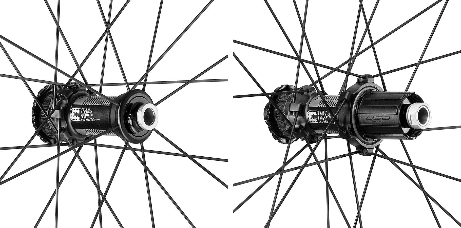 closeup on hubs for new fulcrum speed 25+ road wheels