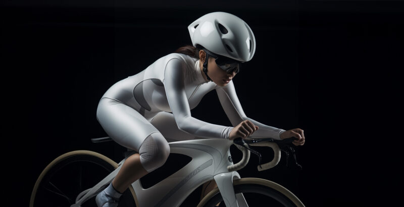 What AI imagines a futuristic cyclist to look like. 