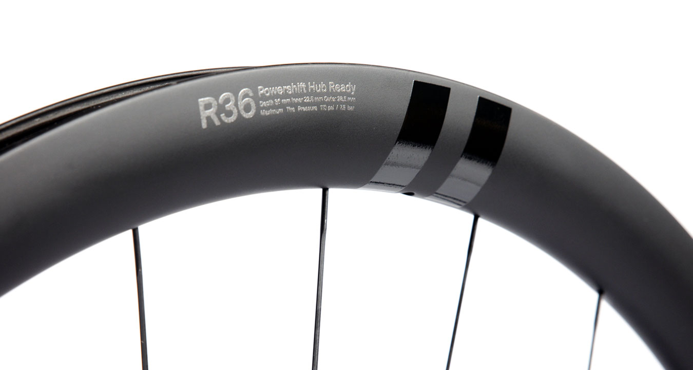 Classified Wheels, wider more aero road and gravel Powershift wheelsets, R36 rim detail