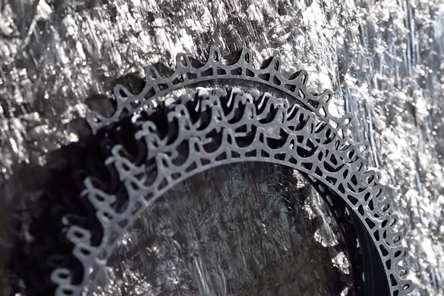 Gemini Rigel ultralight compression molded forged carbon 1x direct mount bike chainrings, inner aluminum teeth