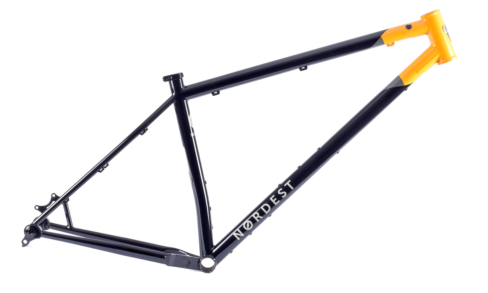 2024 Nordest Britango mk3, affordable 4130 steel mountain bike hardtail frame, in black
