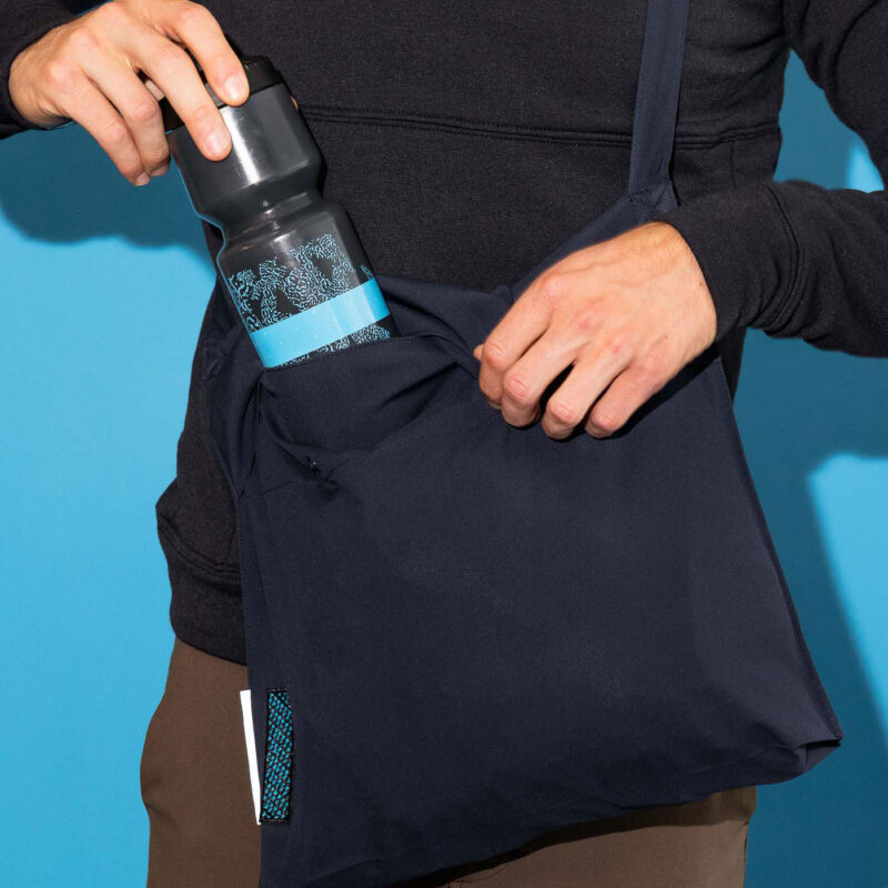 Ornot NeosShell Musette, a water-resistant weather-proof classic cycling shoulder bag, stuffed