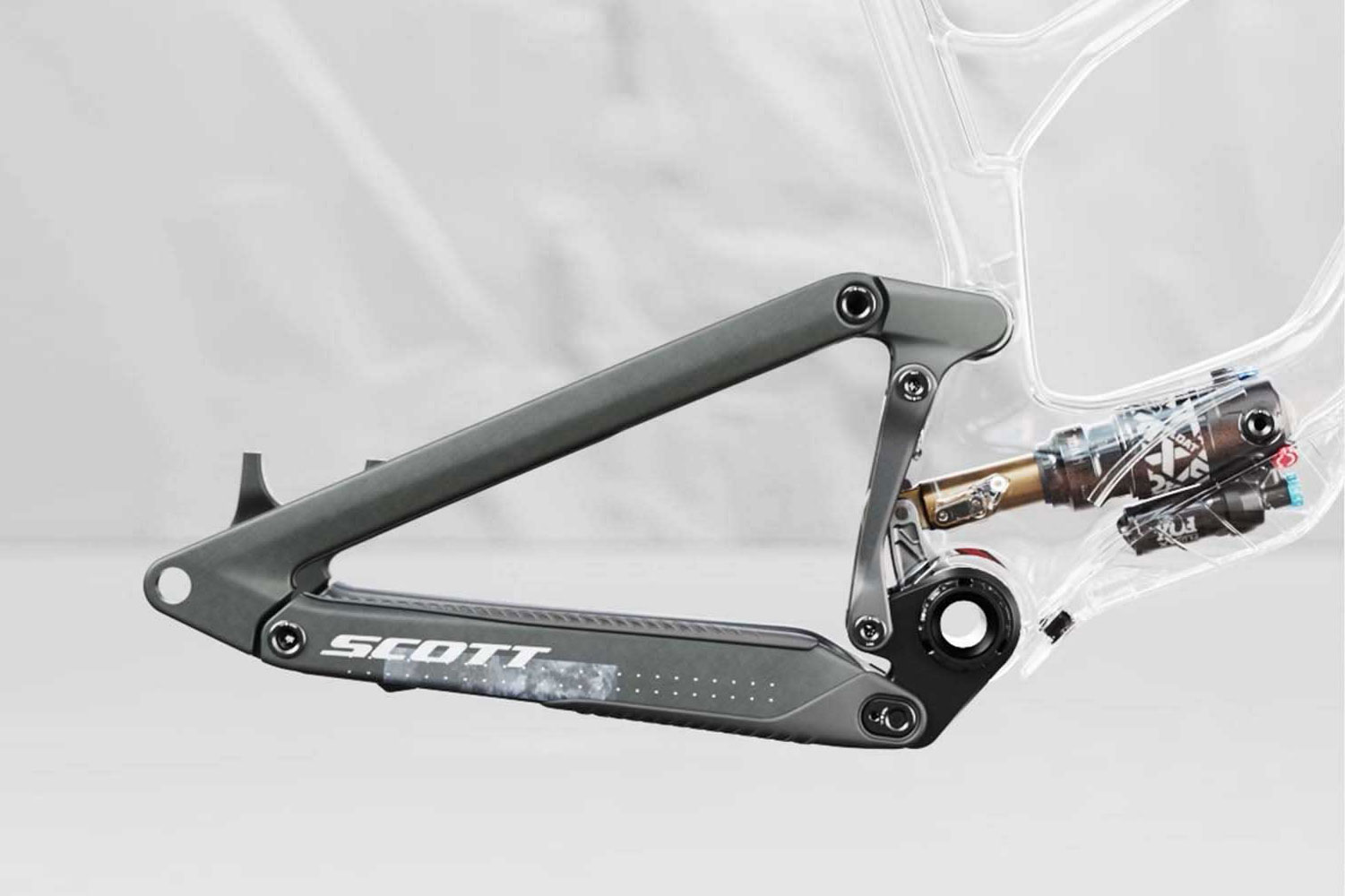 Scott Ransom 170mm 6-bar carbon freeride enduro mountain bike, X-ray detail