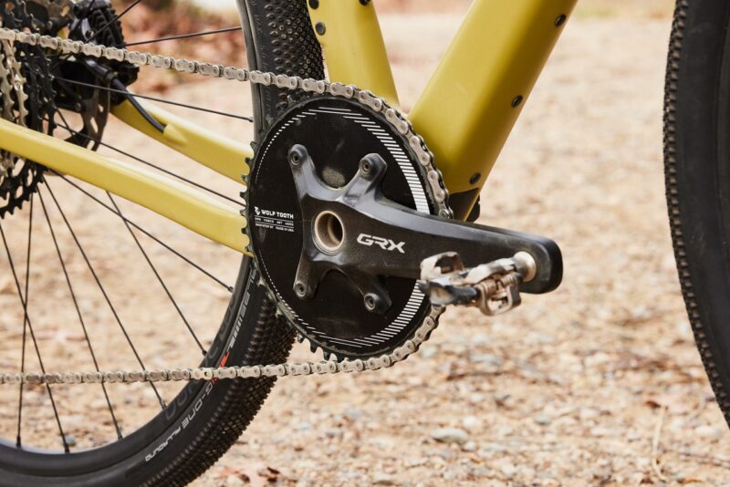 Wolf Tooth Components New GRX Aero Chainring in the dirt