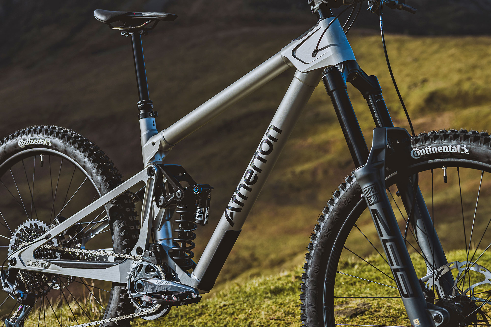 Atherton S170 affordable alloy enduro mountain bike, up-close