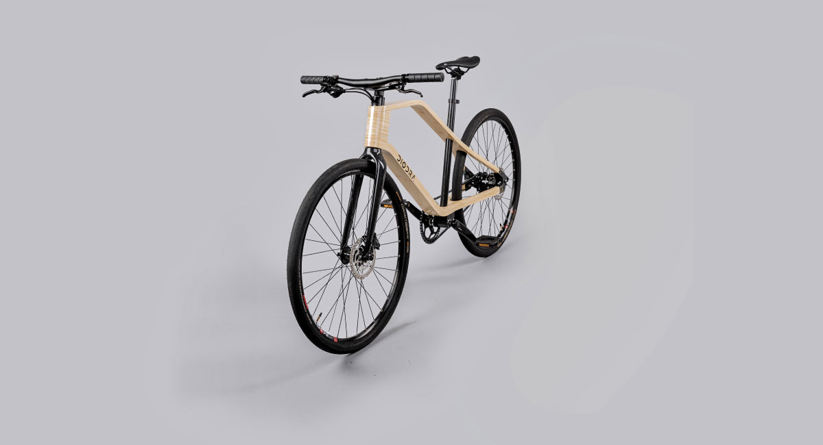 Diodra M8 lightweight internally-geared bamboo city bike, made-in-EU