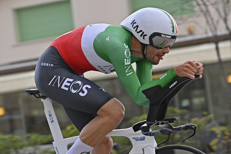 Kask, aero TT helmets spark UCI rules review at 2024 Tirreno Adriatico, photo by Tirreno Adriatico on X