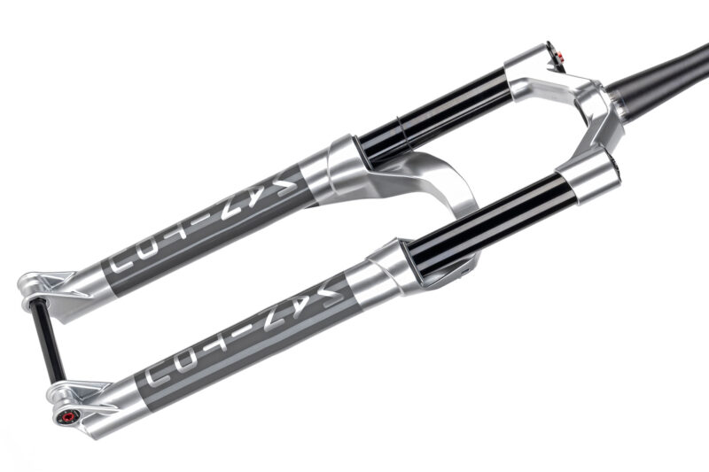 2024 Manitou Mattoc Pro LE, limited edition old school modern 110-150mm all-mountain bike fork, angled