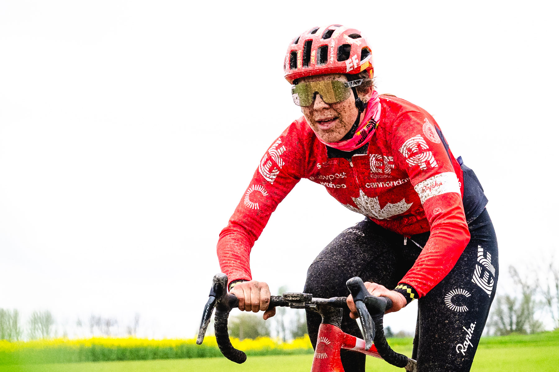 2024 POC Ventral Air MIPS limited Alison Jackson Cobbles edition aero road bike helmet, Paris-Roubaix recon ride