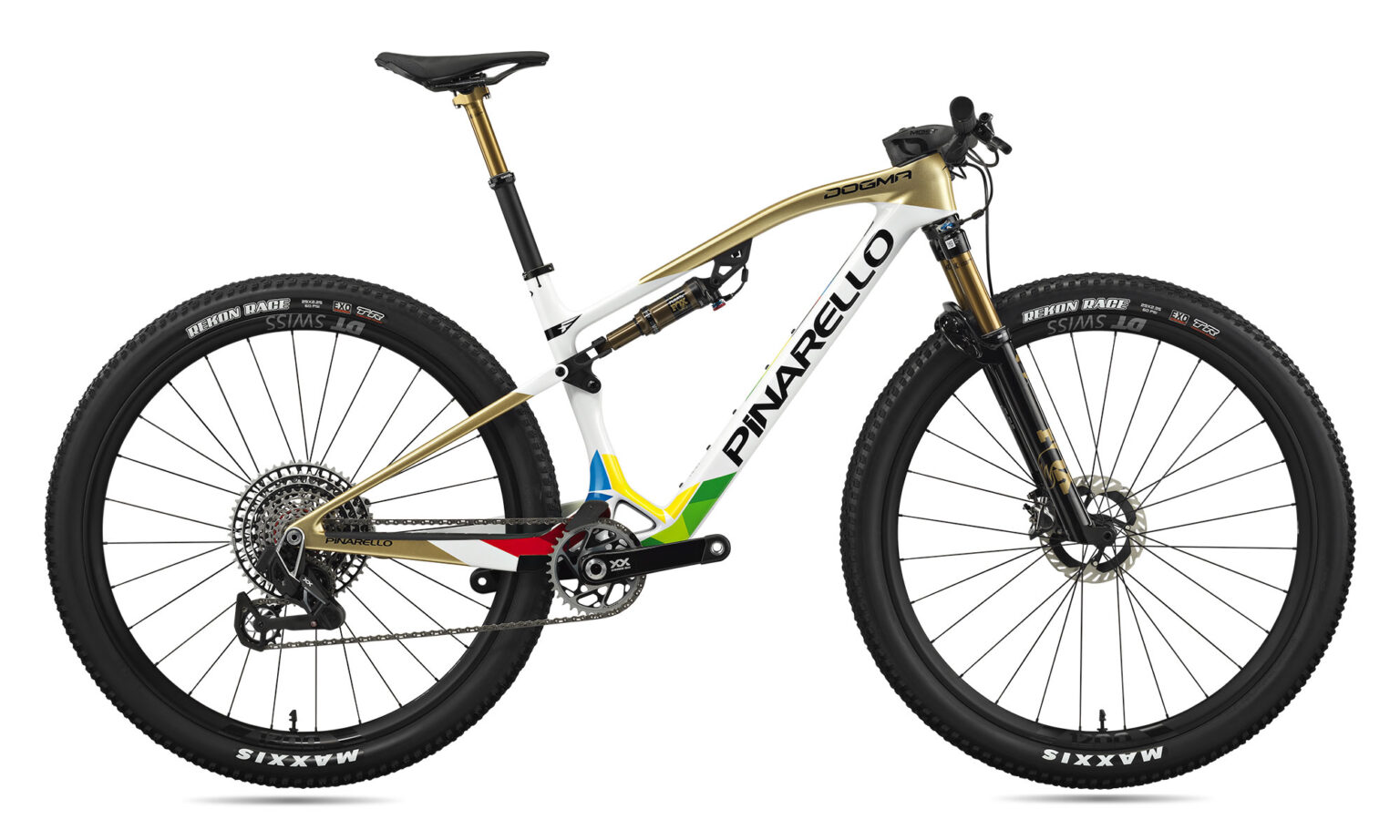 2024 Pinarello Dogma XC full-suspension cross-country mountain bike, Pidcock replica