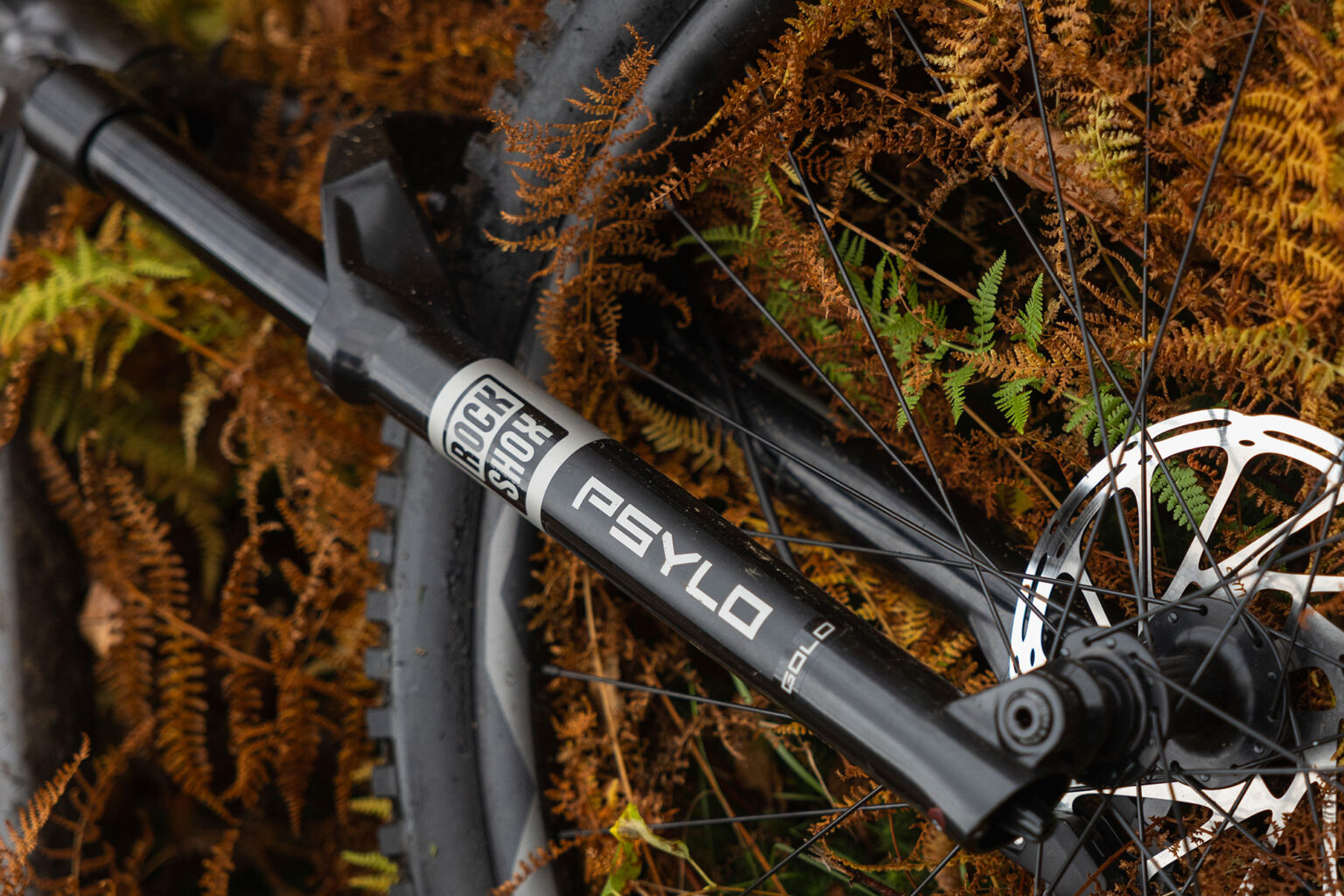 All-new 2025 RockShox Psylo 130-160mm all-mountain trail bike suspension fork, angled