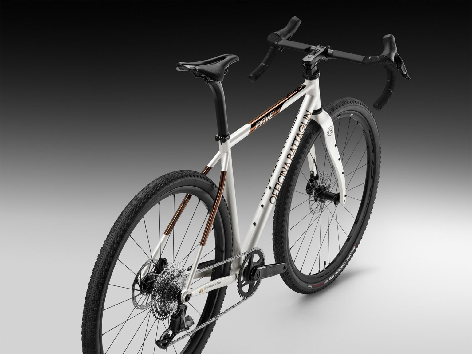 Battaglin Pavé, new Cromovelato For You steel gravel bike, agled rear