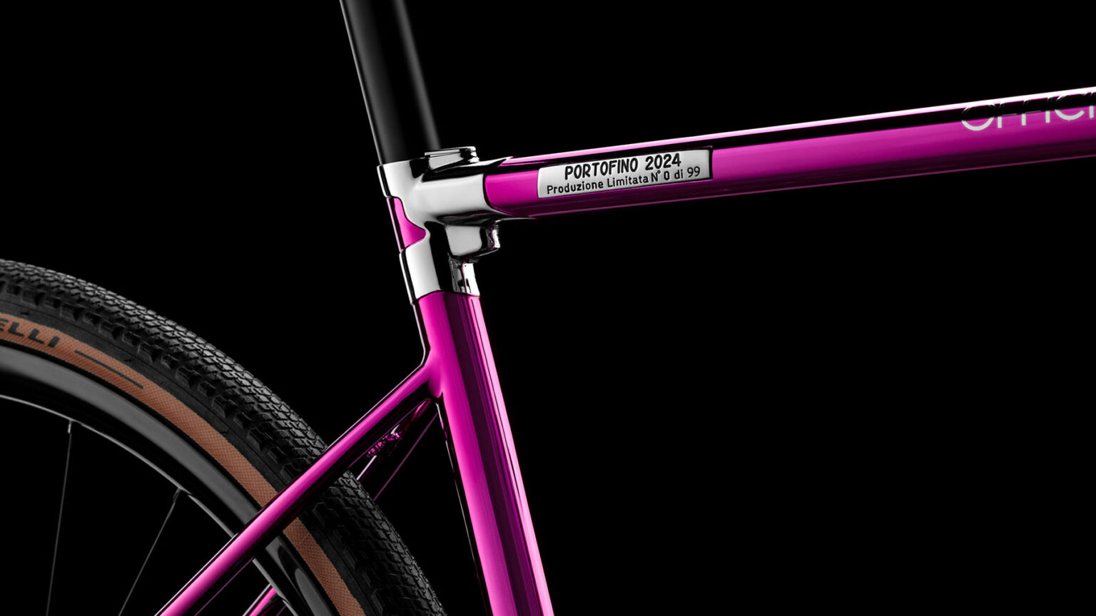 Battaglin Portofino G custom limited edition steel gravel bike in Cromovelato pink