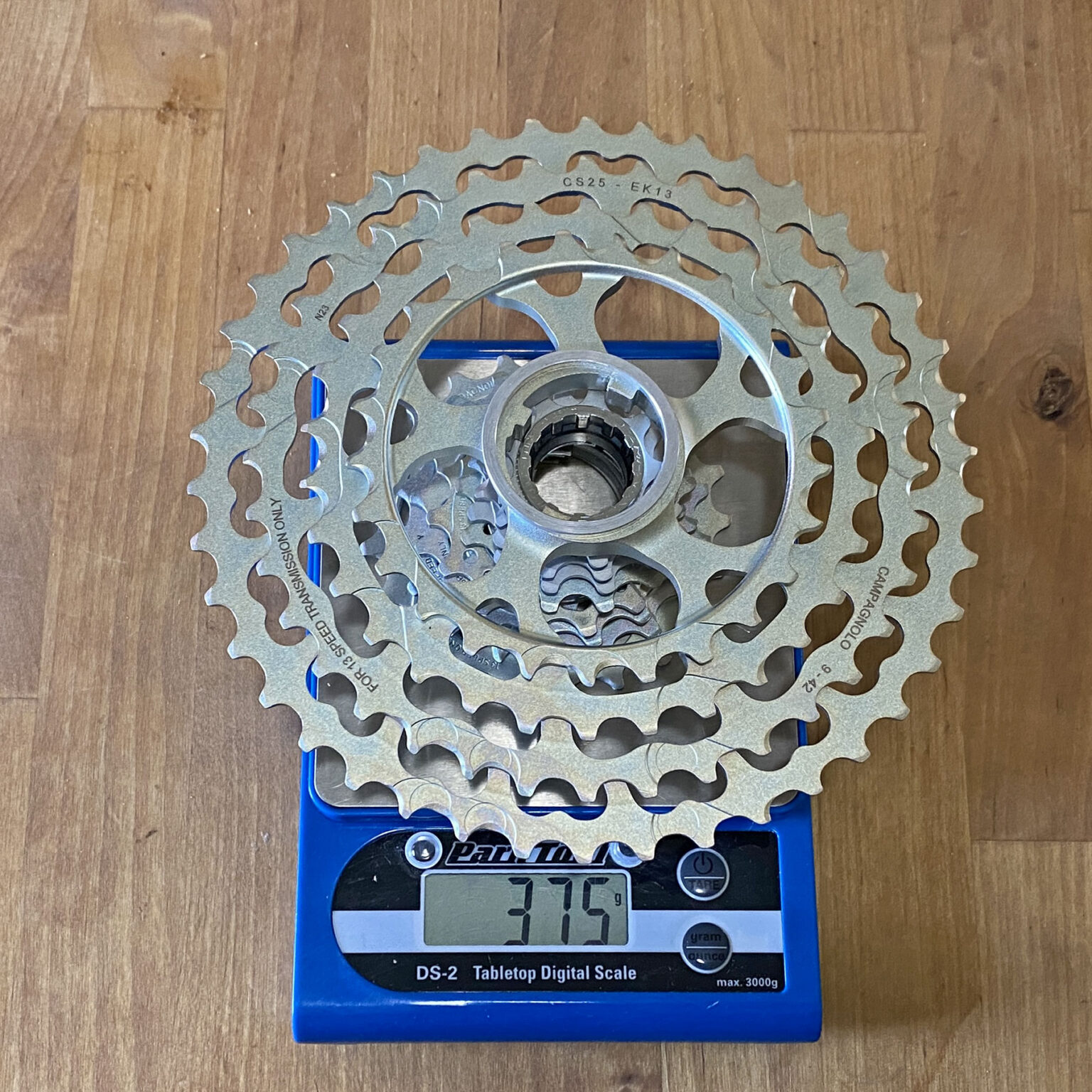 Campagnolo Ekar GT actual weights, affordable Campy gravel group, 9-42T cassette