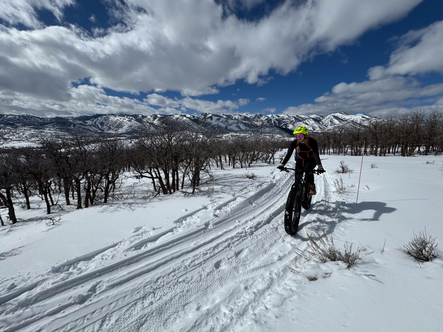 fat biking groomed trails in Park City Utah round valley