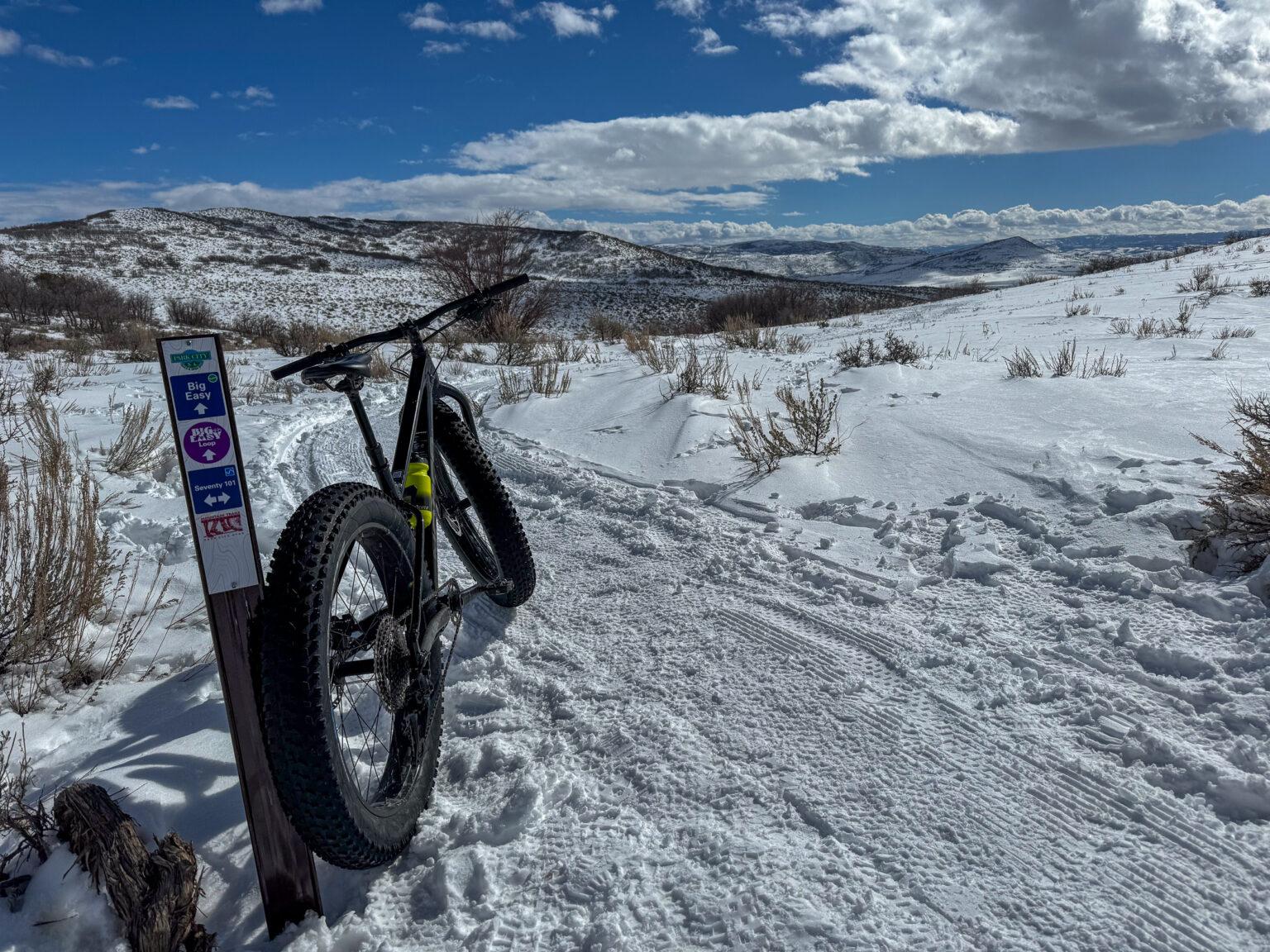fat biking groomed trails in Park City Utah round valley