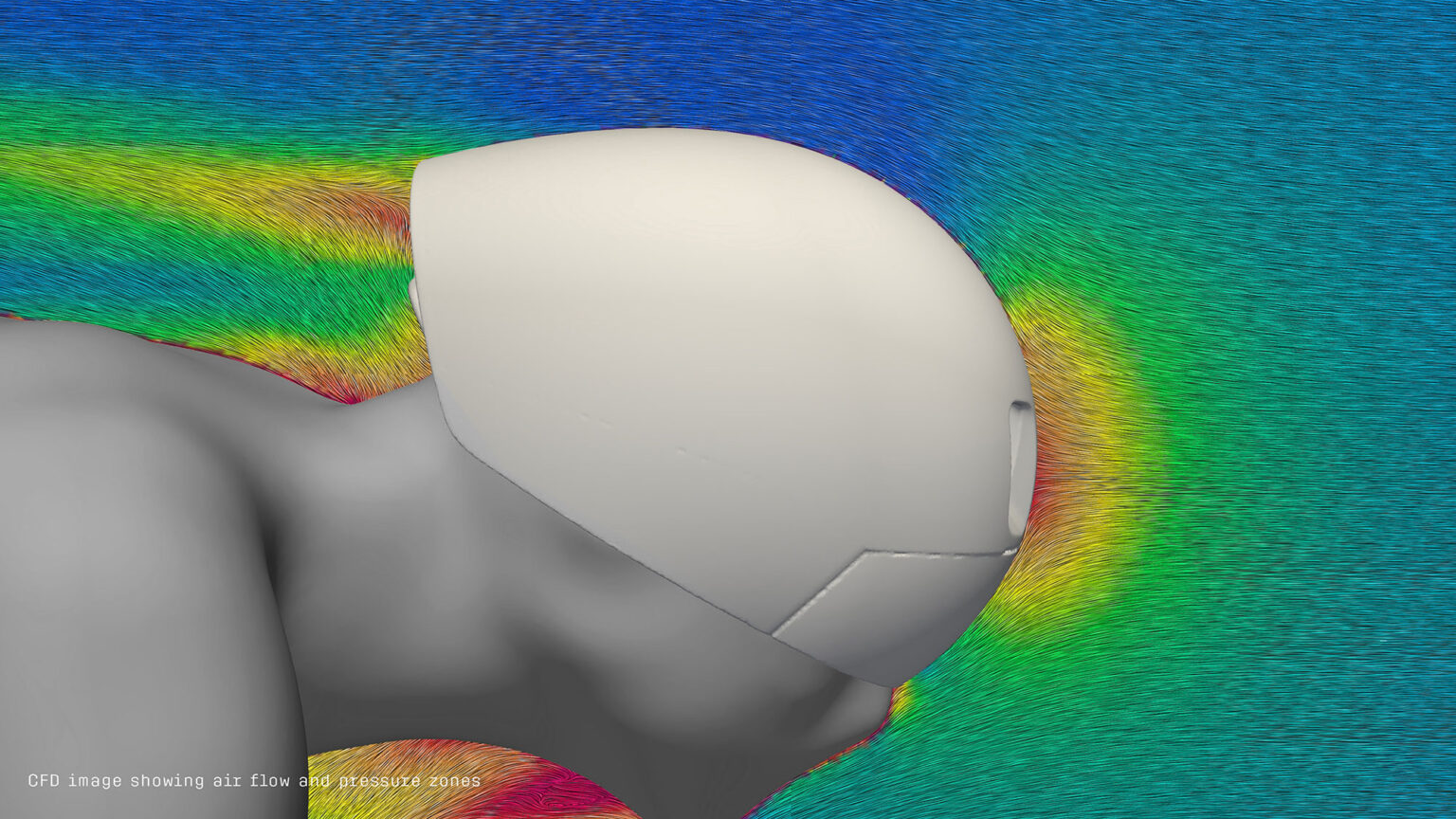POC Procen Air aero road race helmet CFD airflow and pressure analysis