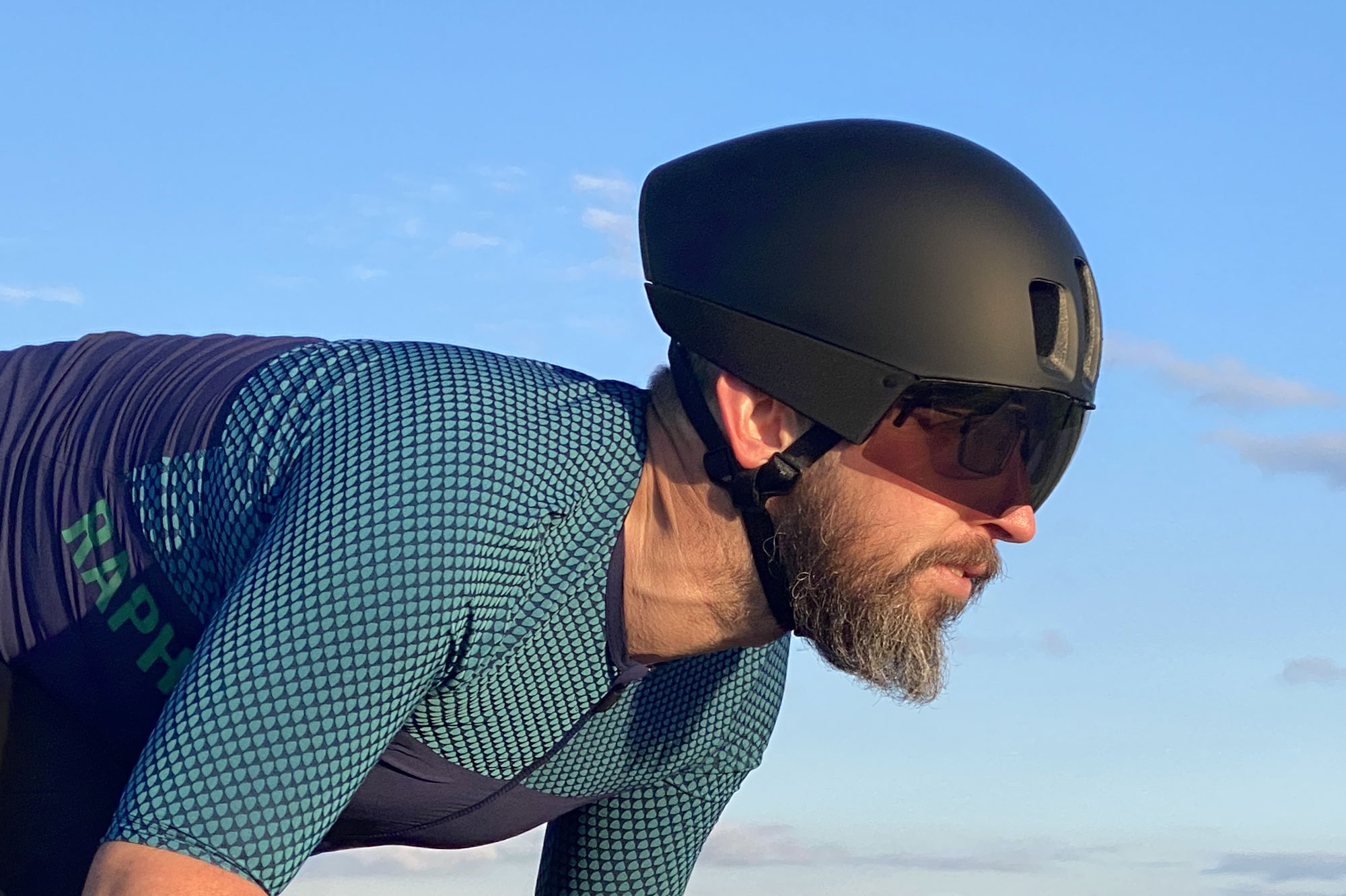 POC Procen Air mini aero road race helmet inspired by TT aerodynamics, side view