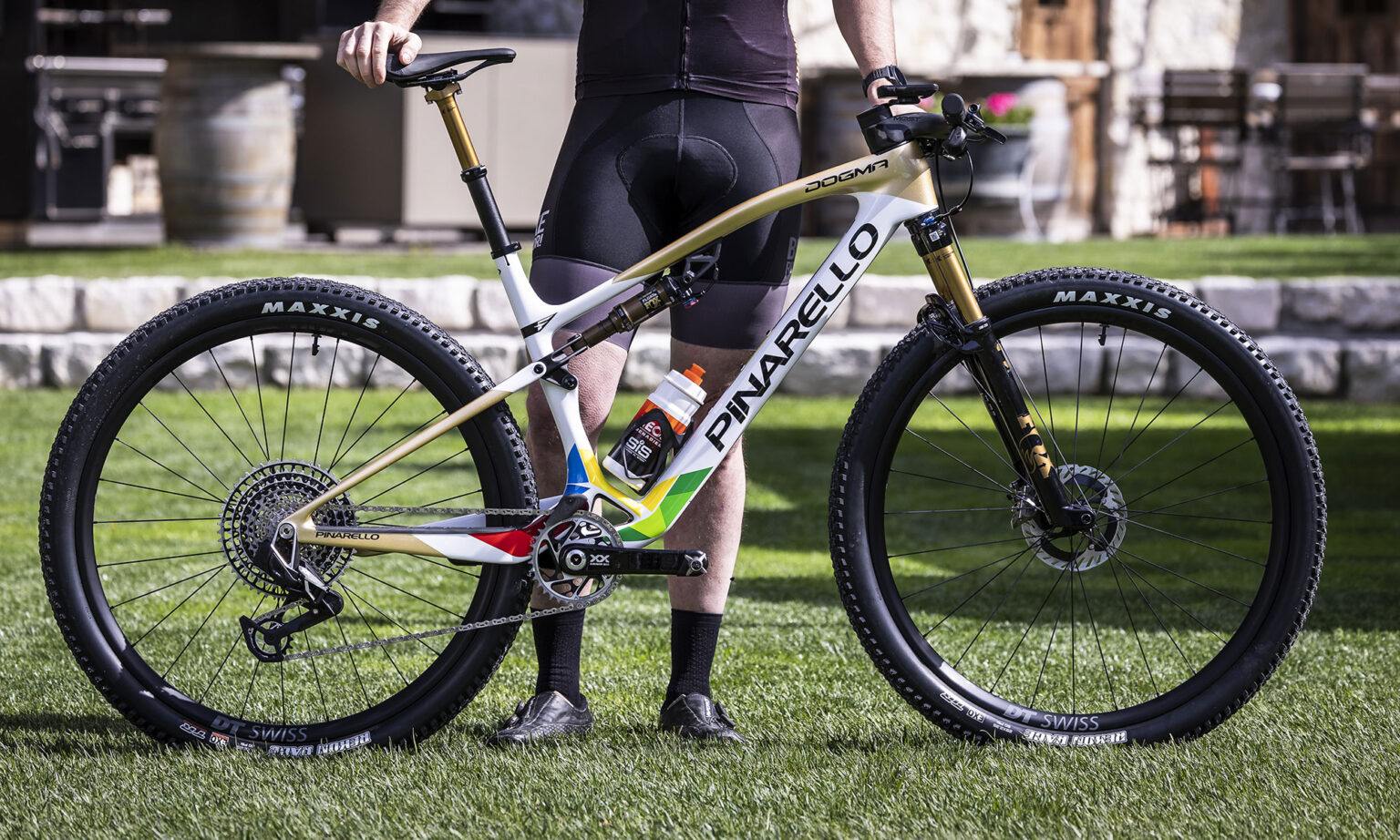 Pinarello Dogma XC full-suspension cross-country mountain bike, with Cory