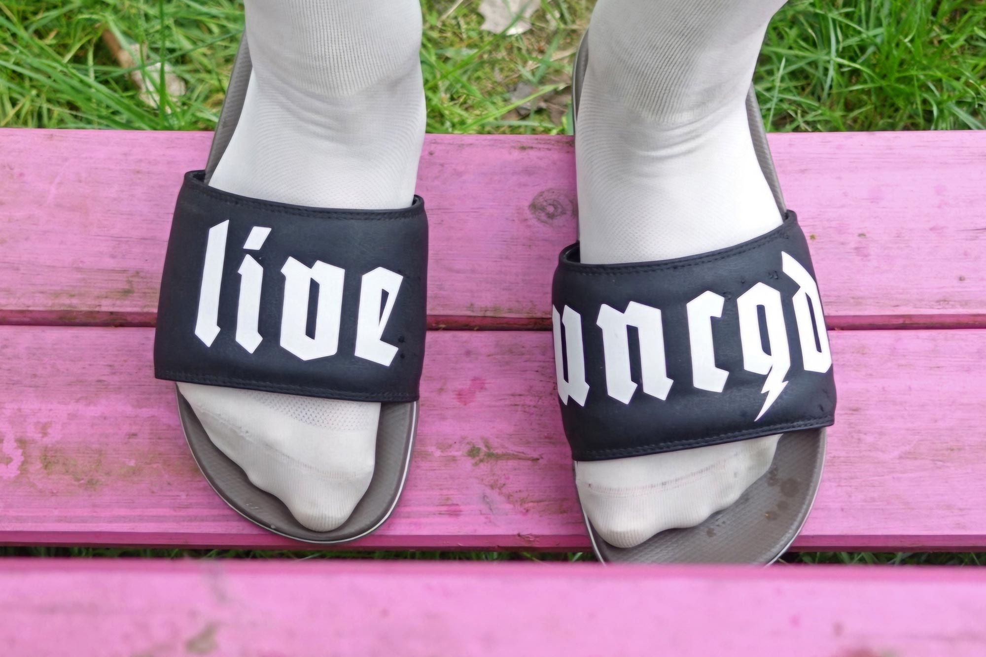 YT x Vans Live Uncaged Off The Wall limited edition shoe collaboration, La Costa slides