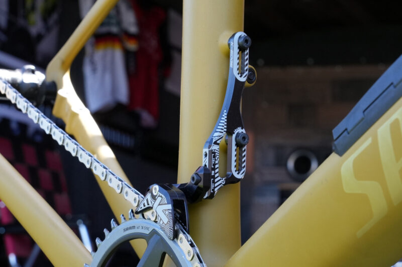 New K-Edge 1x Race W Chain Guide uses Bottle Cage Mounts