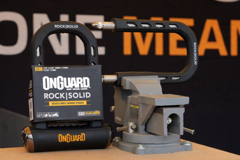 OnGuard Rock Solid U-Lock Deflects Angle Grinders