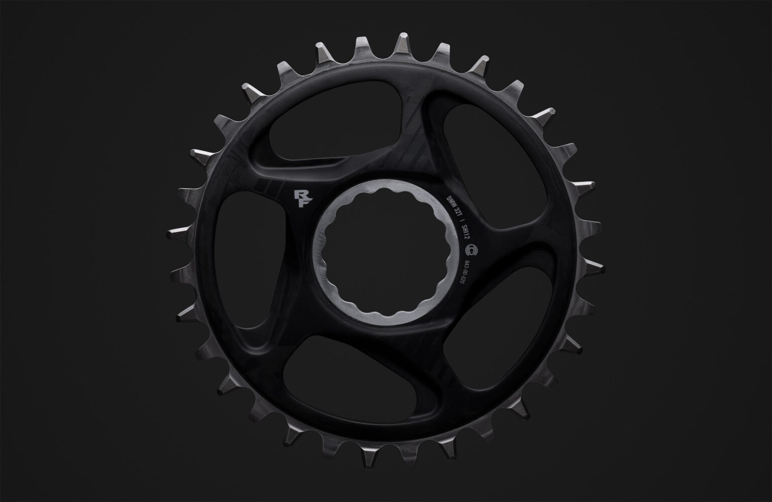race face era chainring on a black background