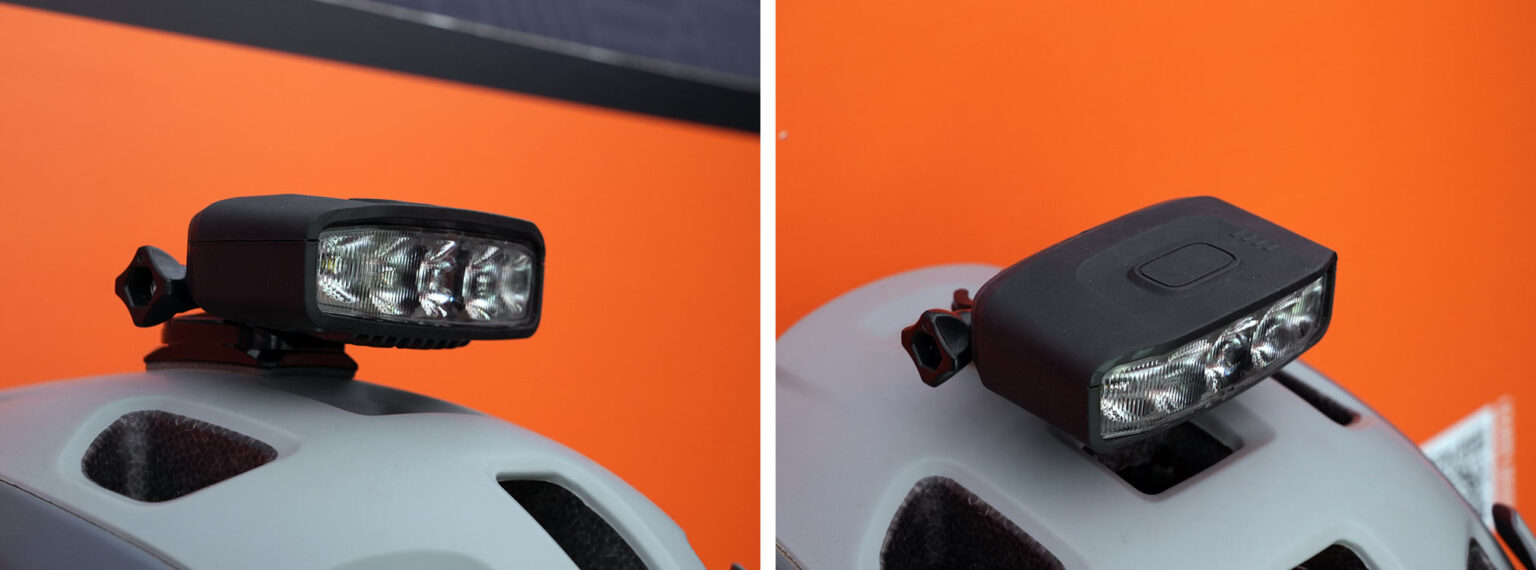 prototype outbound portal helmet light for mountain biking