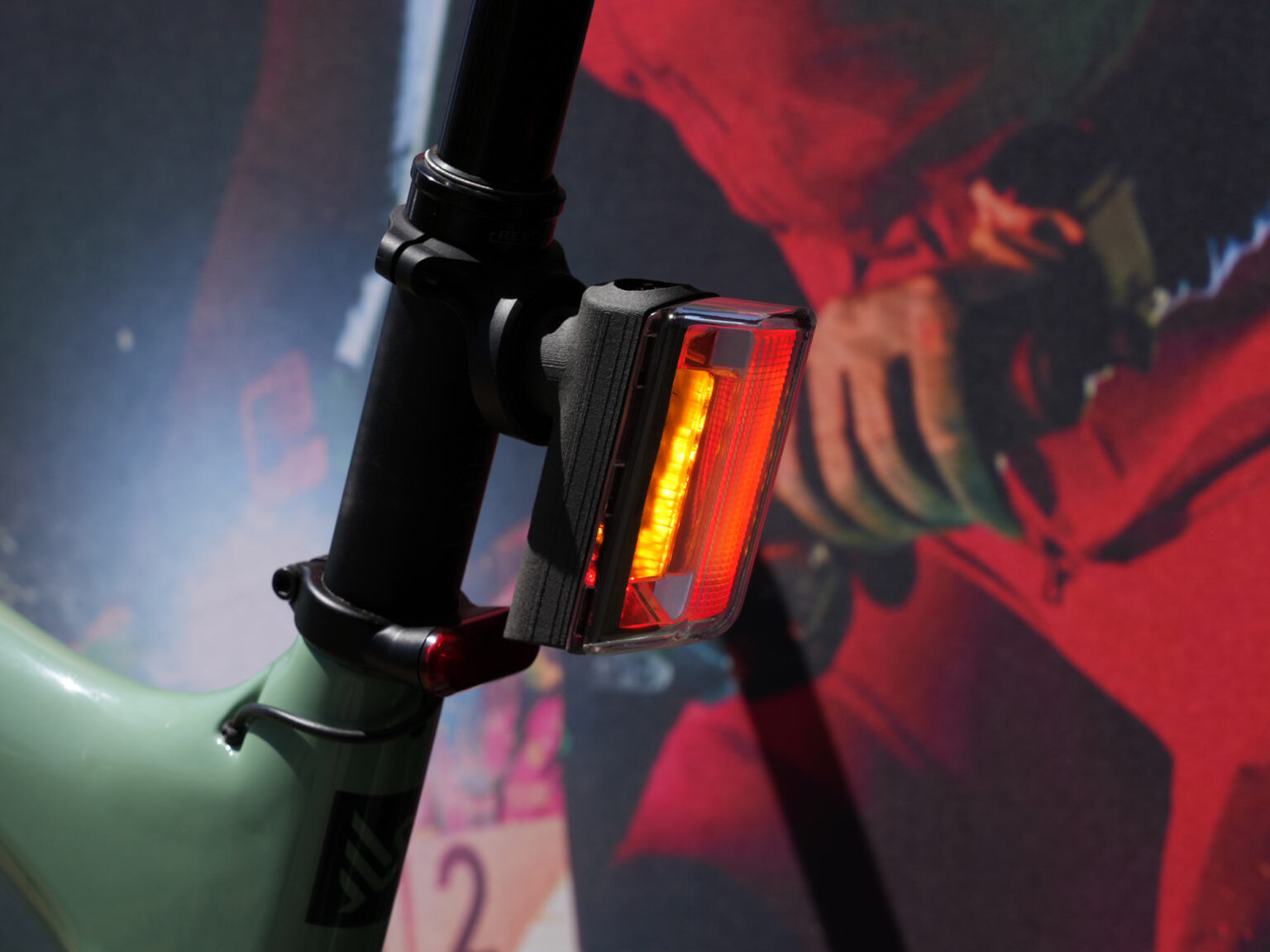prototype outbound tail light for cyclists