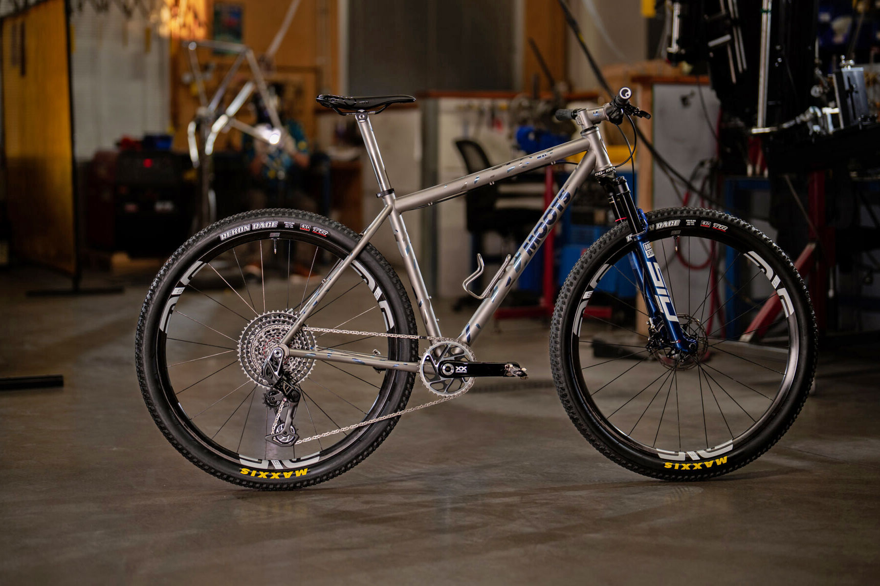 2024 Moots MXC lightweight cross-country hardtail, US-made titanium in Steamboat Springs. CO