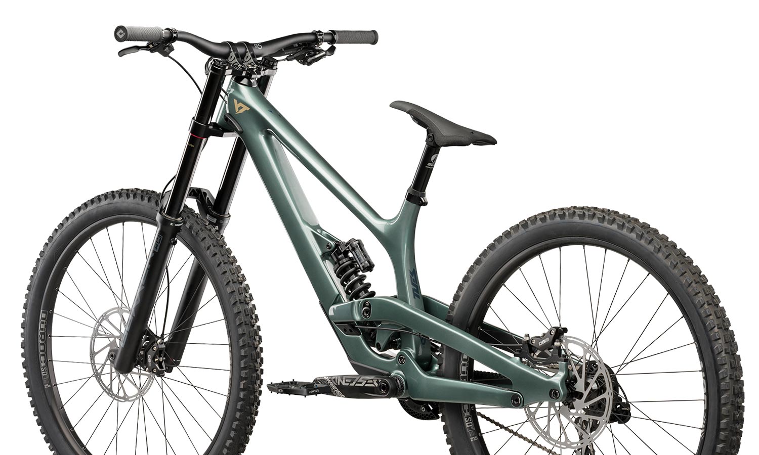 2024 YT Tues mk4 all-new super adjustable carbon DH bike, angled NDS detail