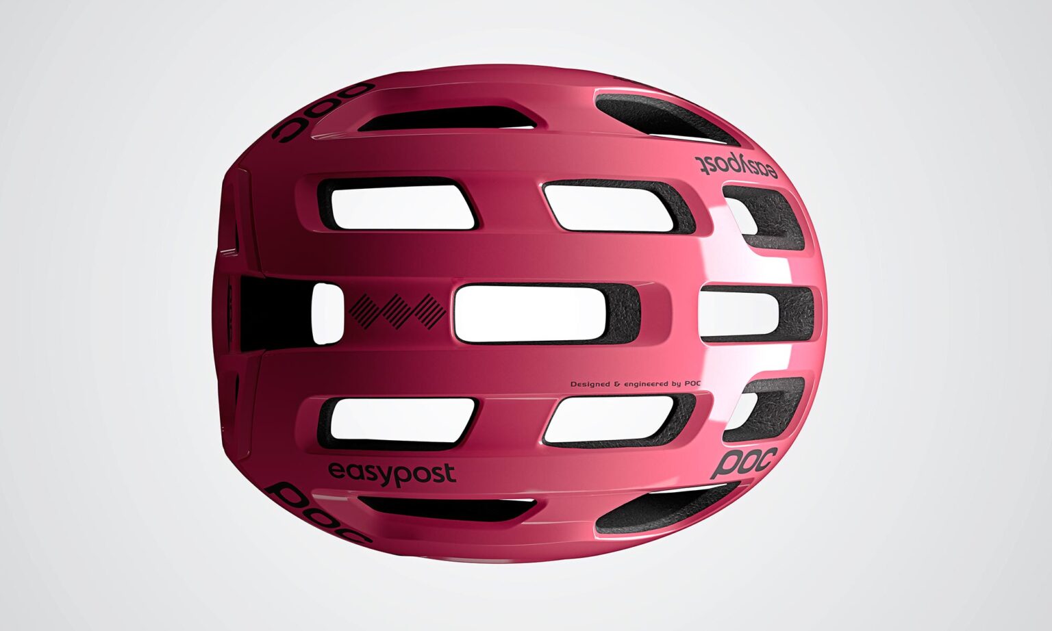 POC Ventral Air MIPS helmet 2024 EF Education-EasyPost team replica pink limited edition, top view