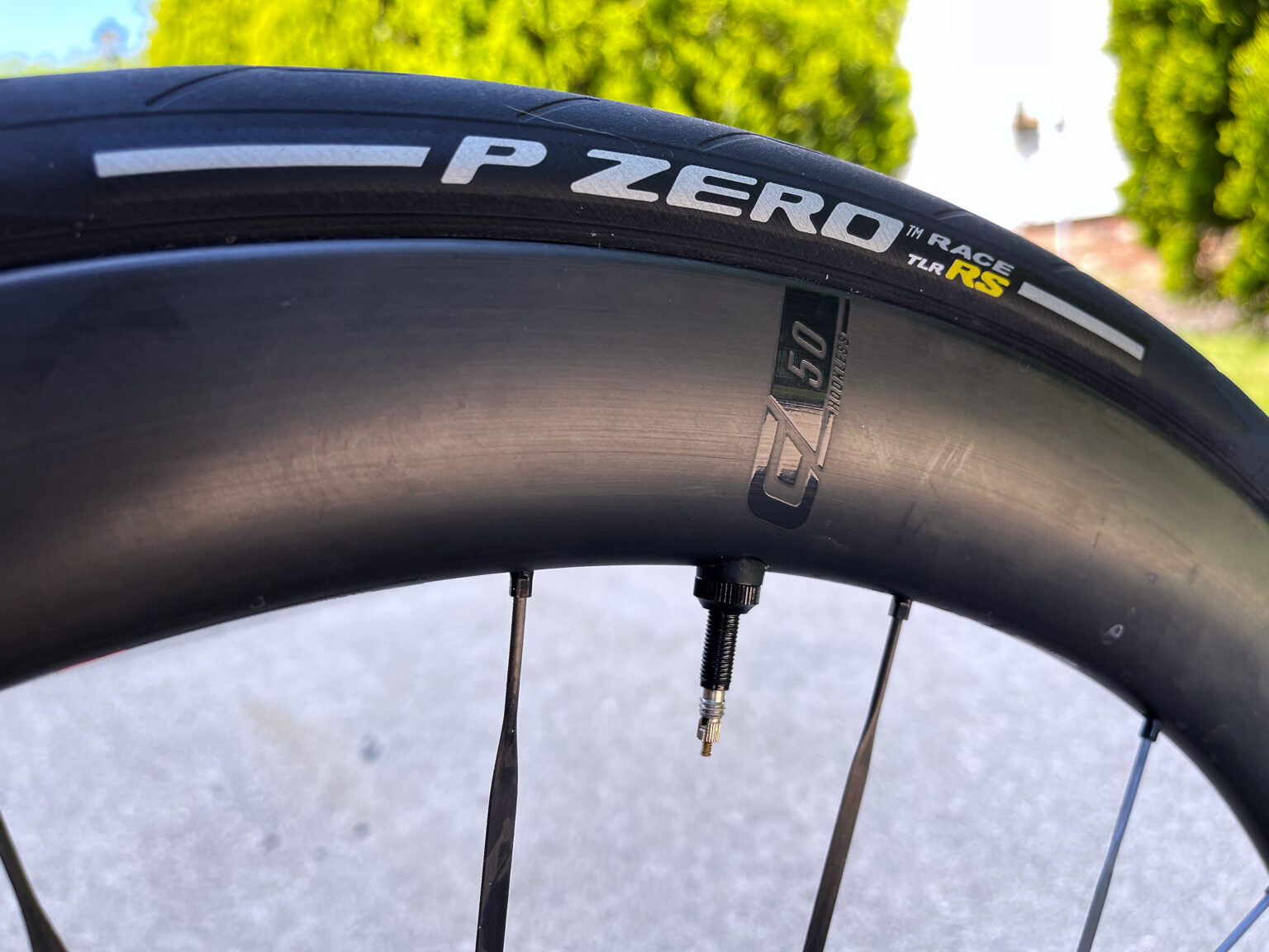 Pirelli P Zero TLR RS side with RS logo